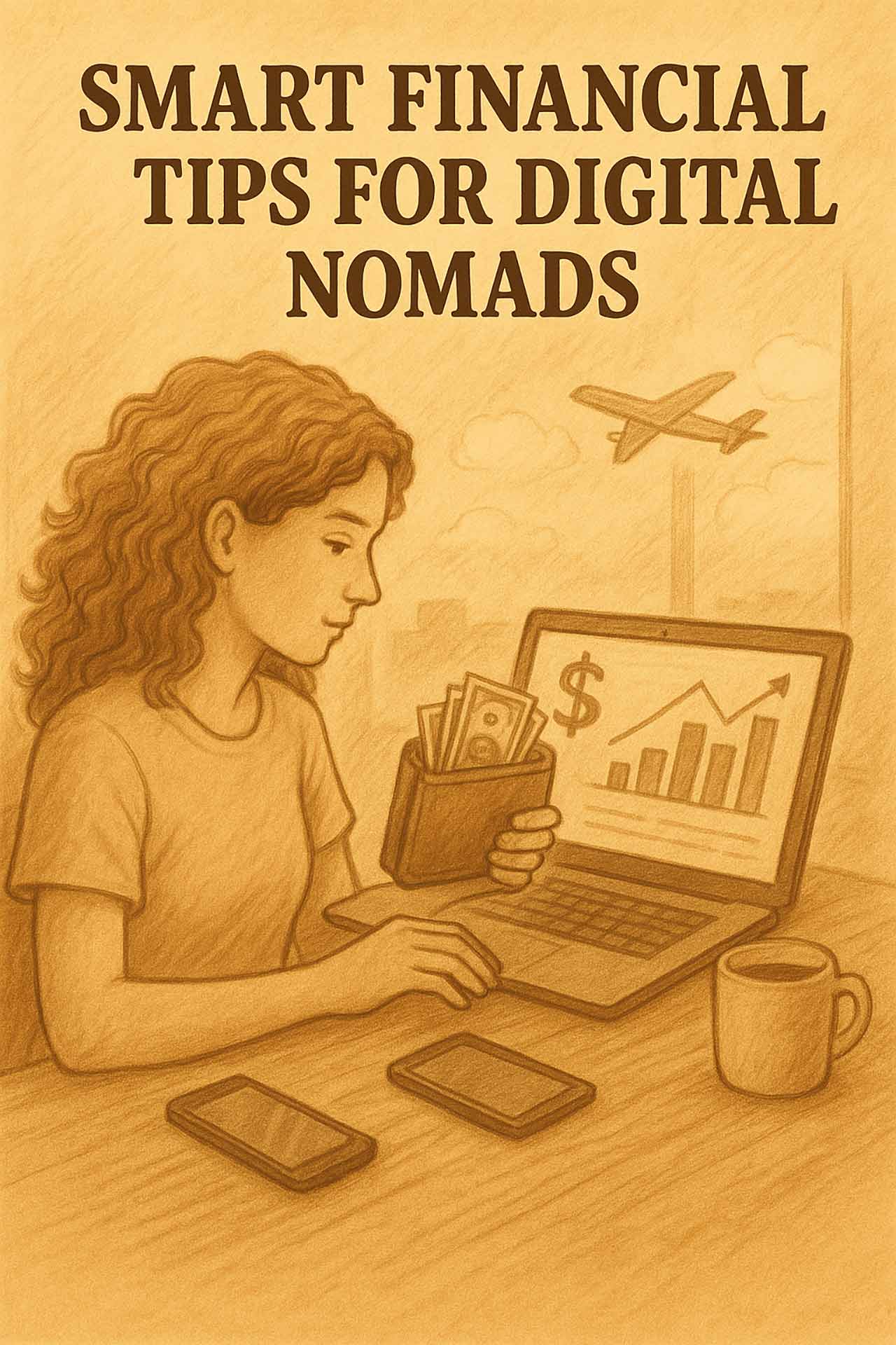 Woman managing her finances at her laptop.
